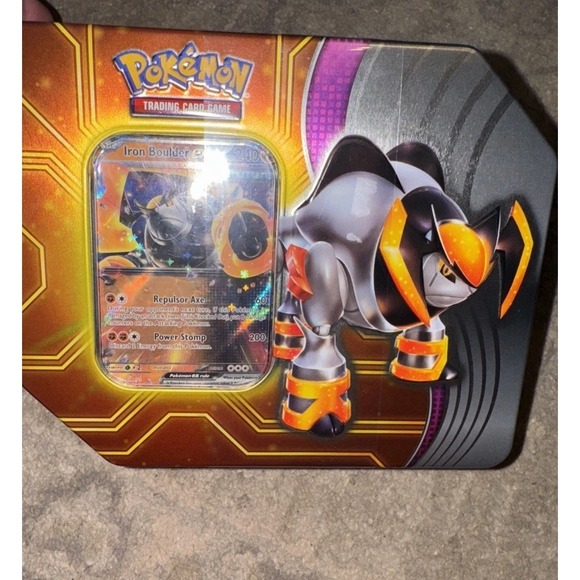 Pokemon Paradox Destinies Iron Boulder ex Tin Set New Sealed Box - Picture 4 of 4